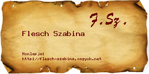 Flesch Szabina névjegykártya